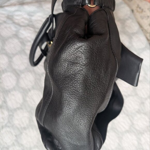 RED VALENTINO Large Bow Accent Soft Leather Satchel Bag Purse Handbag - Picture 2 of 16